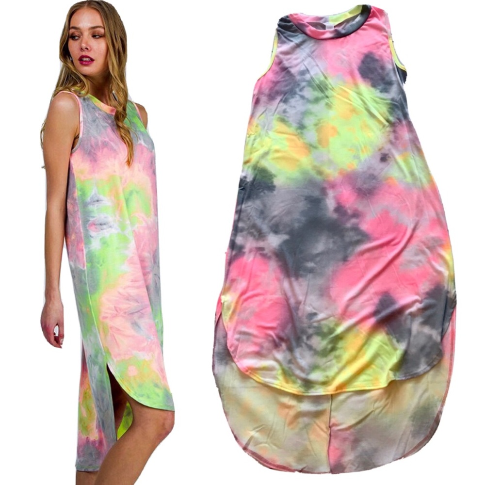 SALE NEW Boutique Dress Gypsy Boho Tie Dye - Picture 3 of 7